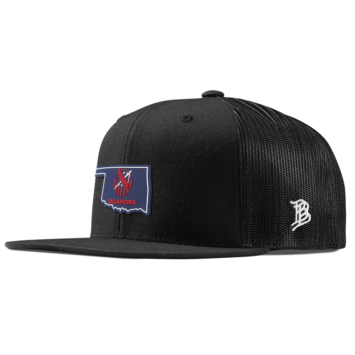 Oklahoma Patriot Series Flat Trucker Black