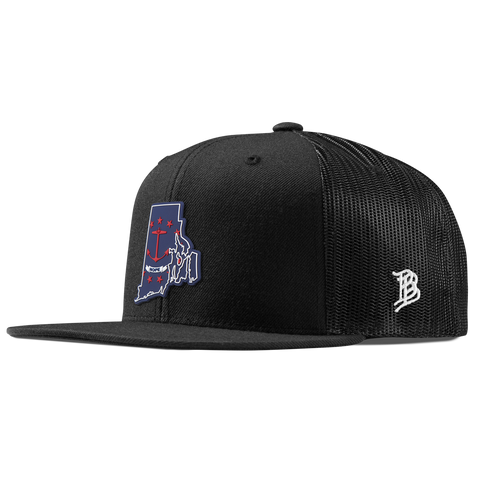 Rhode Island Patriot Series Flat Trucker Black