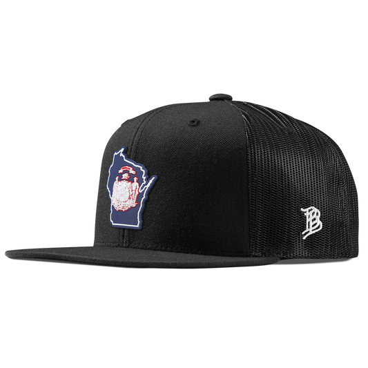Wisconsin Patriot Series Flat Trucker Black
