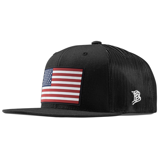 Salute PVC Flat Trucker Black