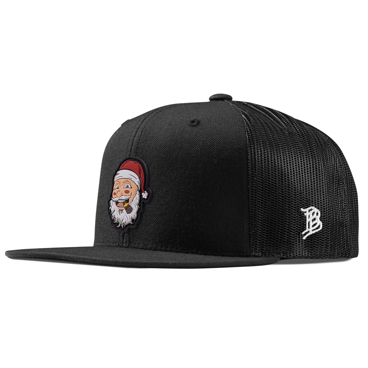 Santa PVC Flat Trucker Black