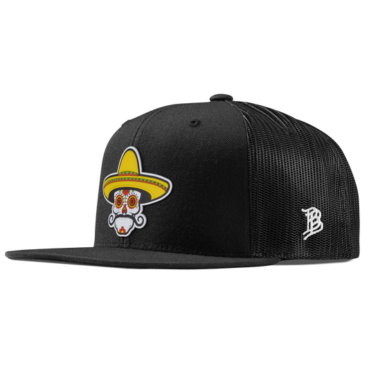 Sombrero Skull PVC Flat Trucker Black