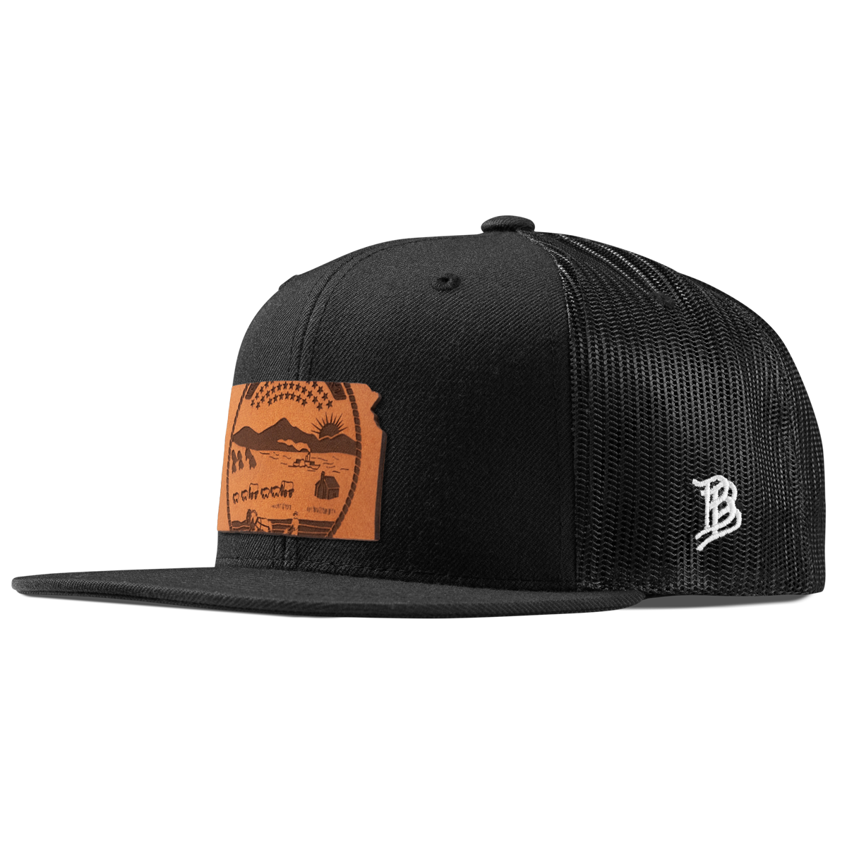 Kansas 34 Flat Trucker Black