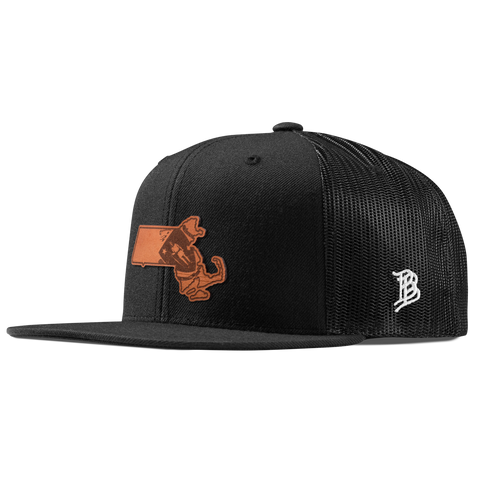 Massachusetts 6 Flat Trucker Black