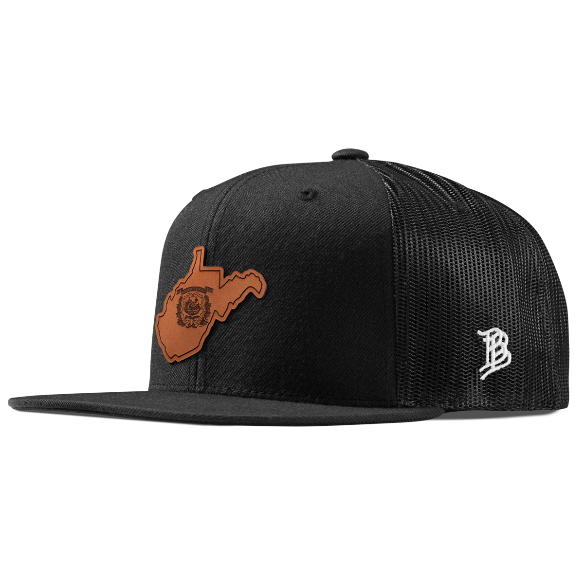 West Virginia 35 Flat Trucker Black
