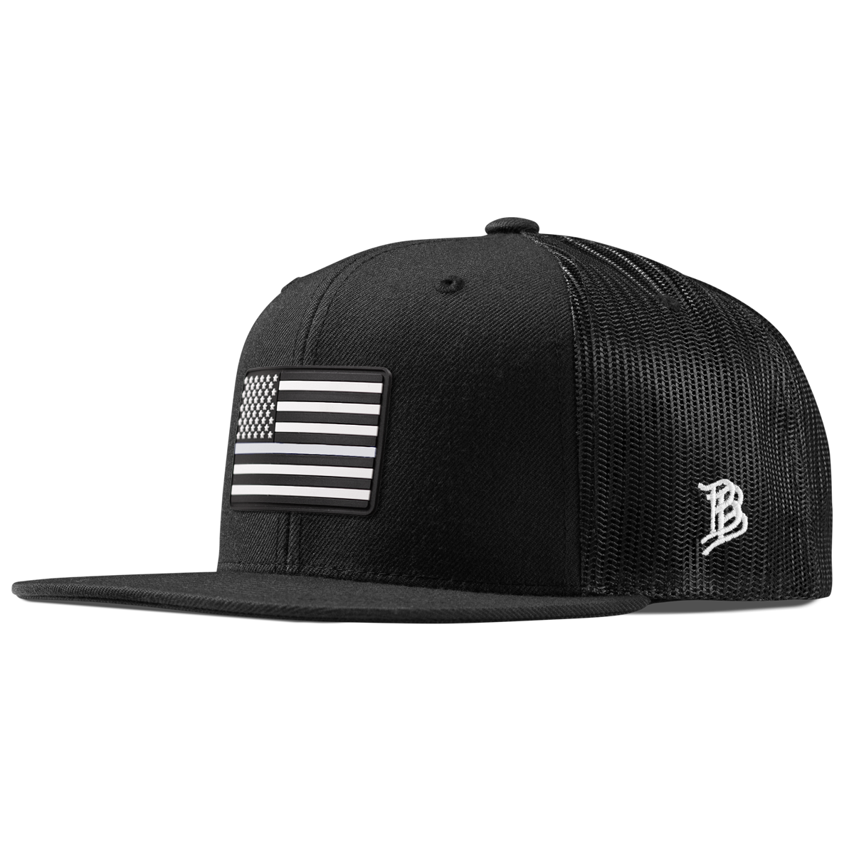 Vintage Old Glory Flat Trucker Black