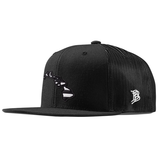 Hawaii Vintage Flat Trucker  Black