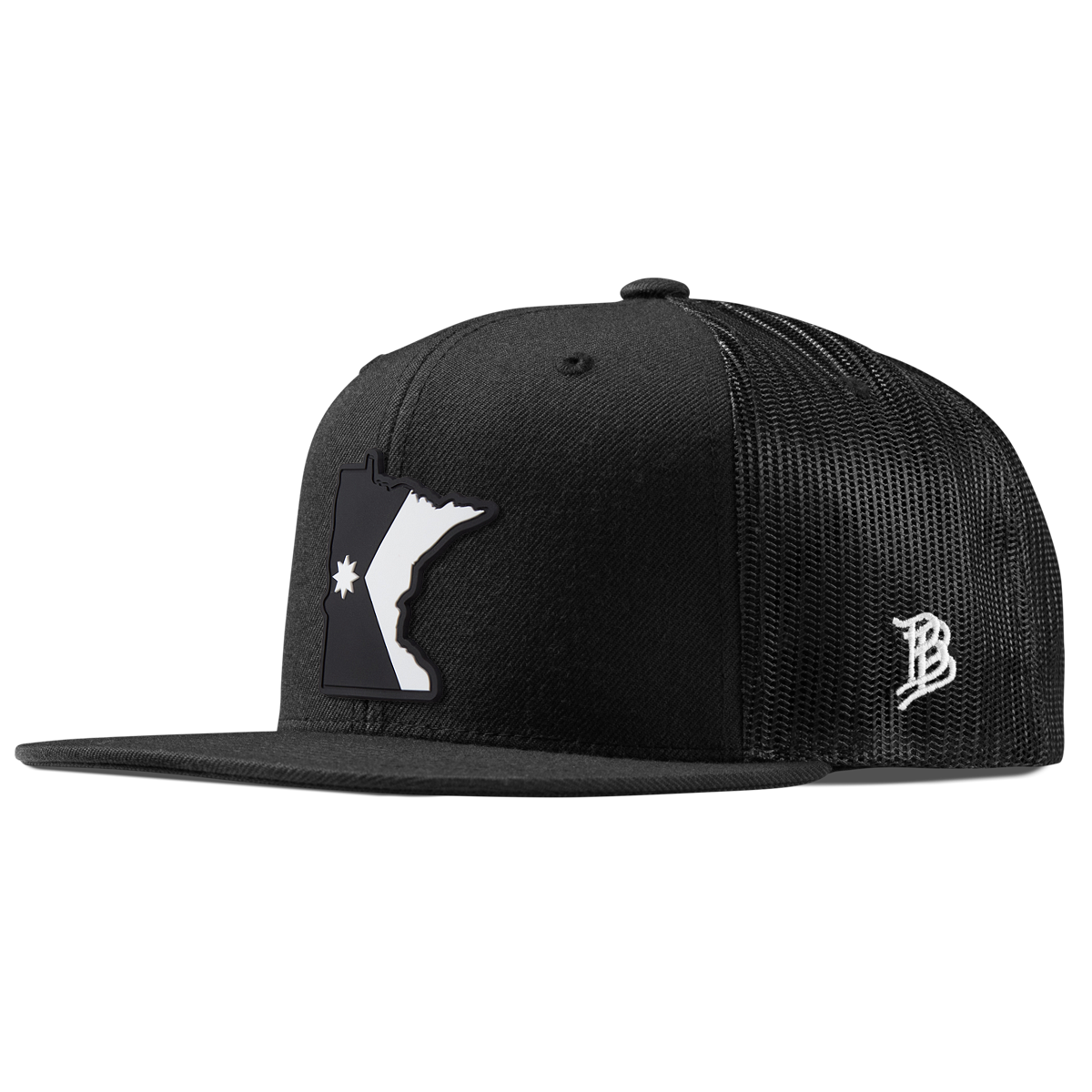 Minnesota Vintage Flat Trucker  Black