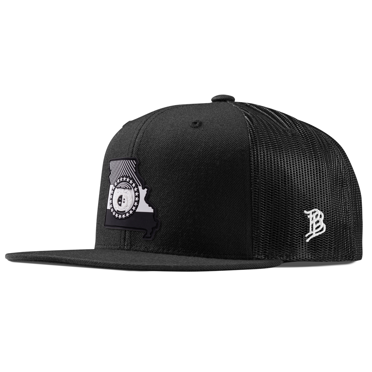 Missouri Vintage Flat Trucker  Black
