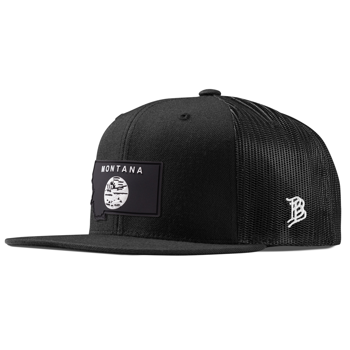 Montana Vintage Flat Trucker  Black
