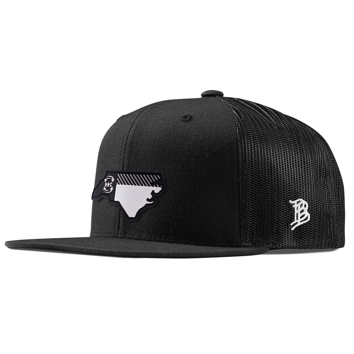 North Carolina Vintage Flat Trucker  Black
