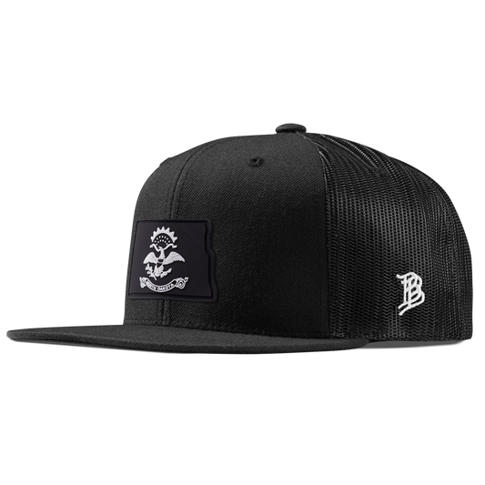 North Dakota Vintage Flat Trucker  Black