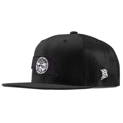 Nebraska Vintage Flat Trucker  Black