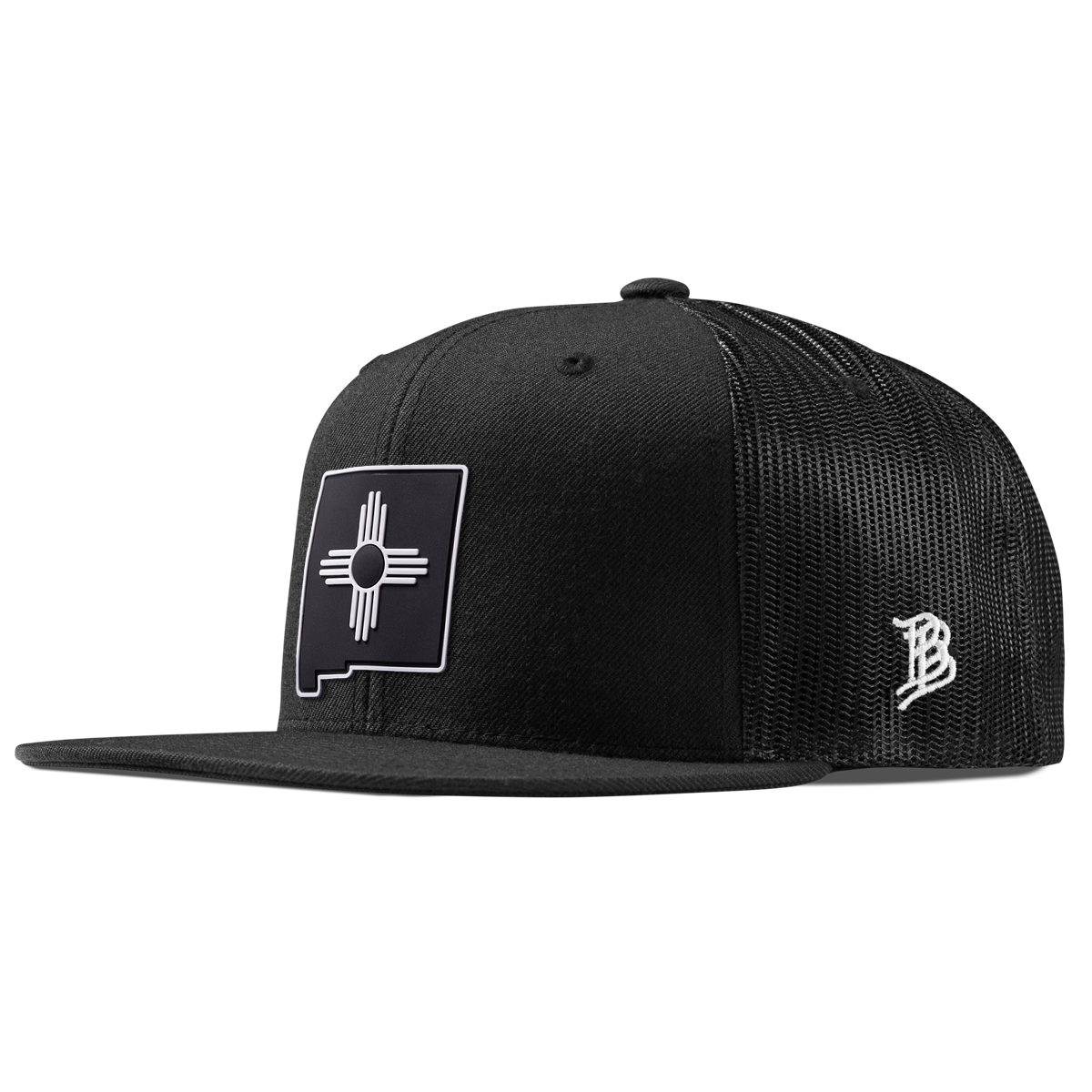 New Mexico Vintage Flat Trucker  Black