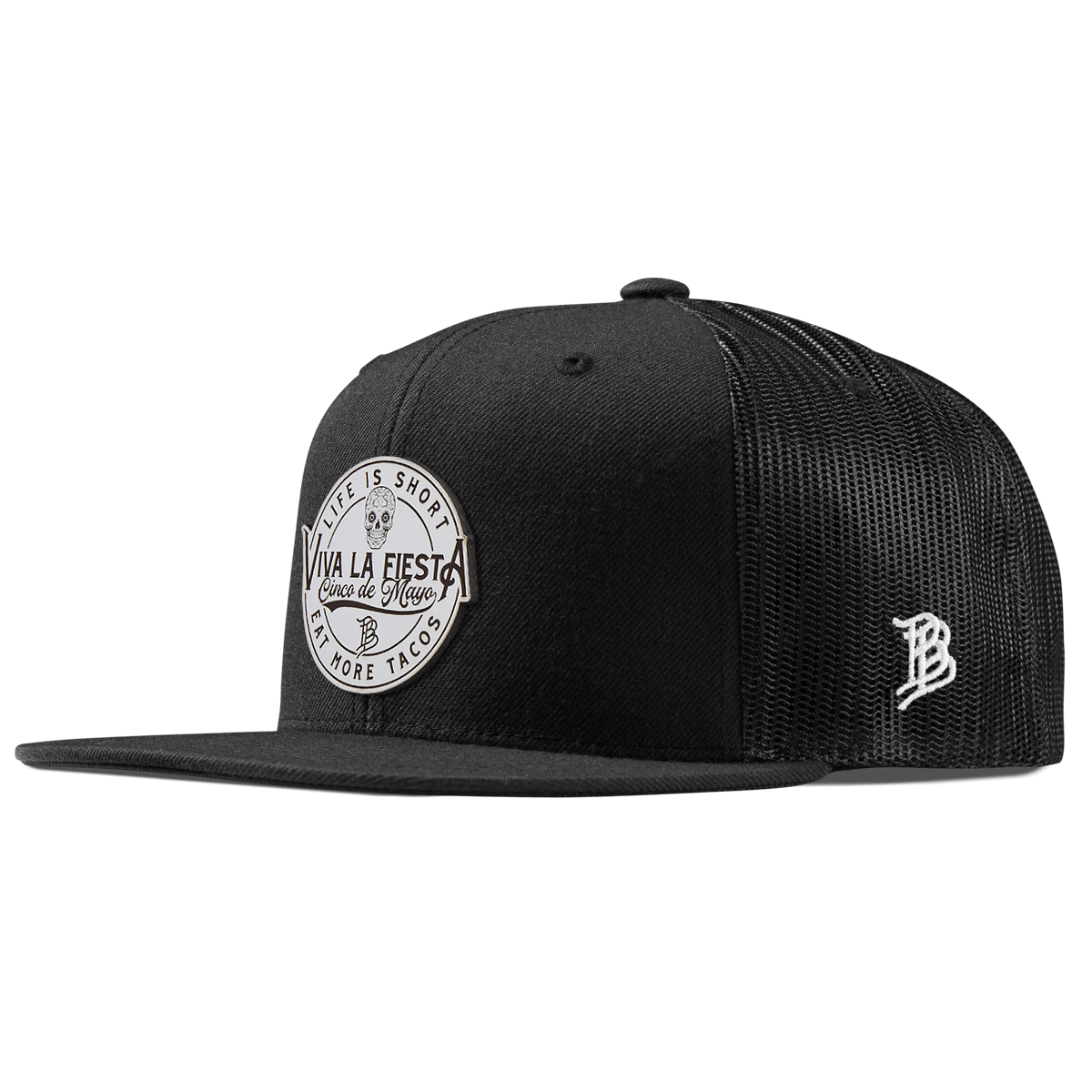 Branded Fiesta Flat Trucker Black 