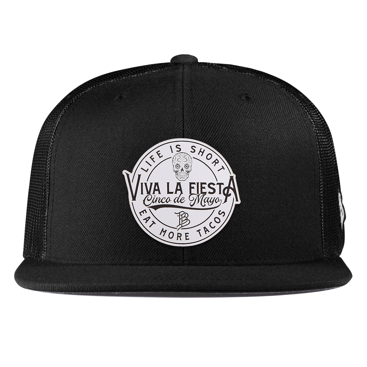 Branded Fiesta Flat Trucker Black
