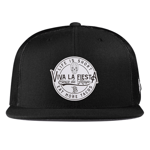 Branded Fiesta Flat Trucker Black
