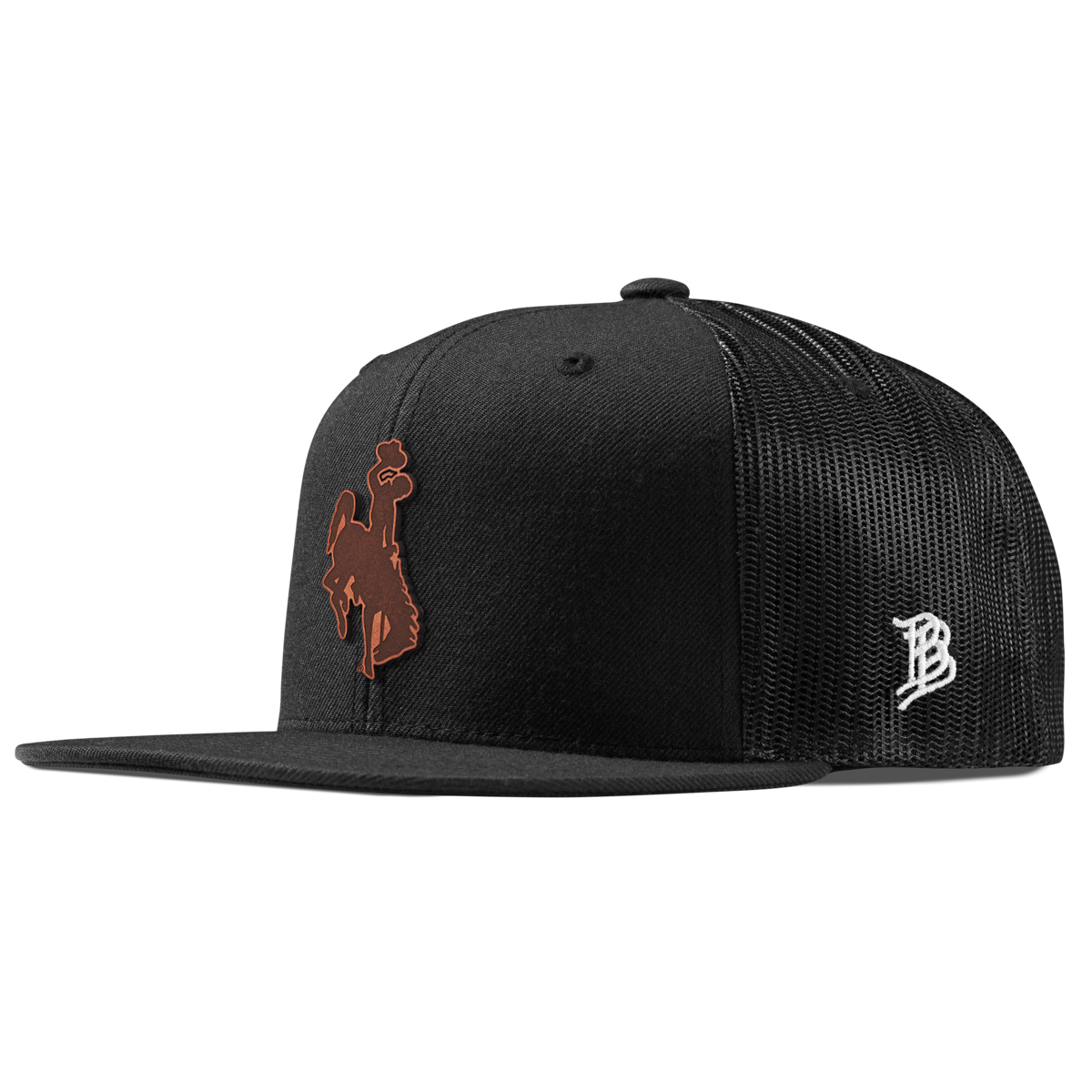 Wyoming Cowboy Flat Trucker Dark Logo