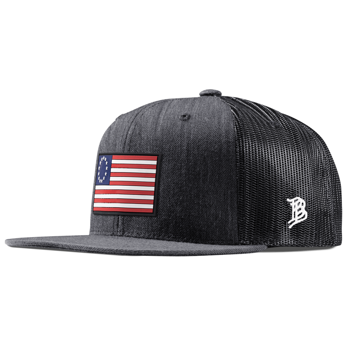 1776 PVC Flat Trucker Charcoal