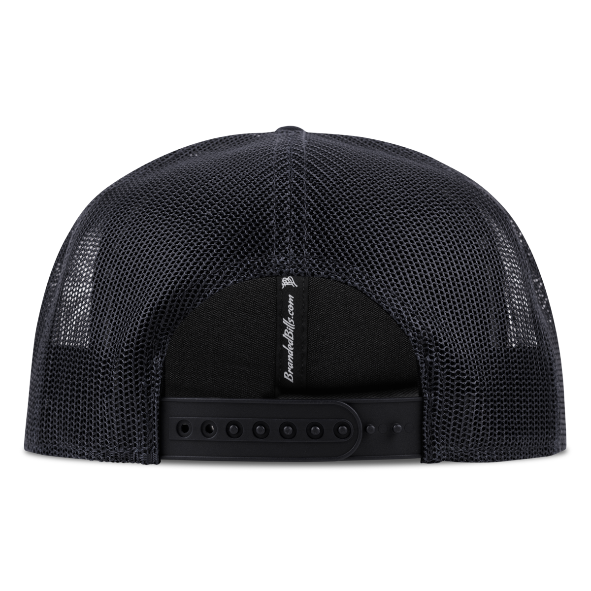 Sombrero Skull PVC Flat Trucker Back Charcoal
