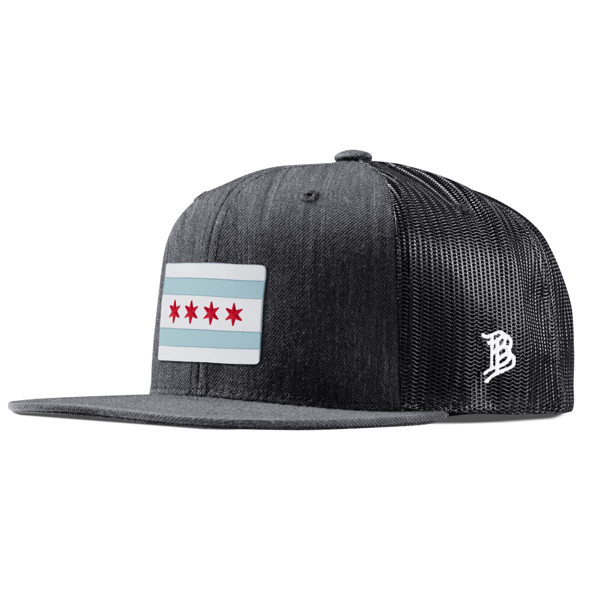 Chicago Flag Flat Trucker Charcoal 