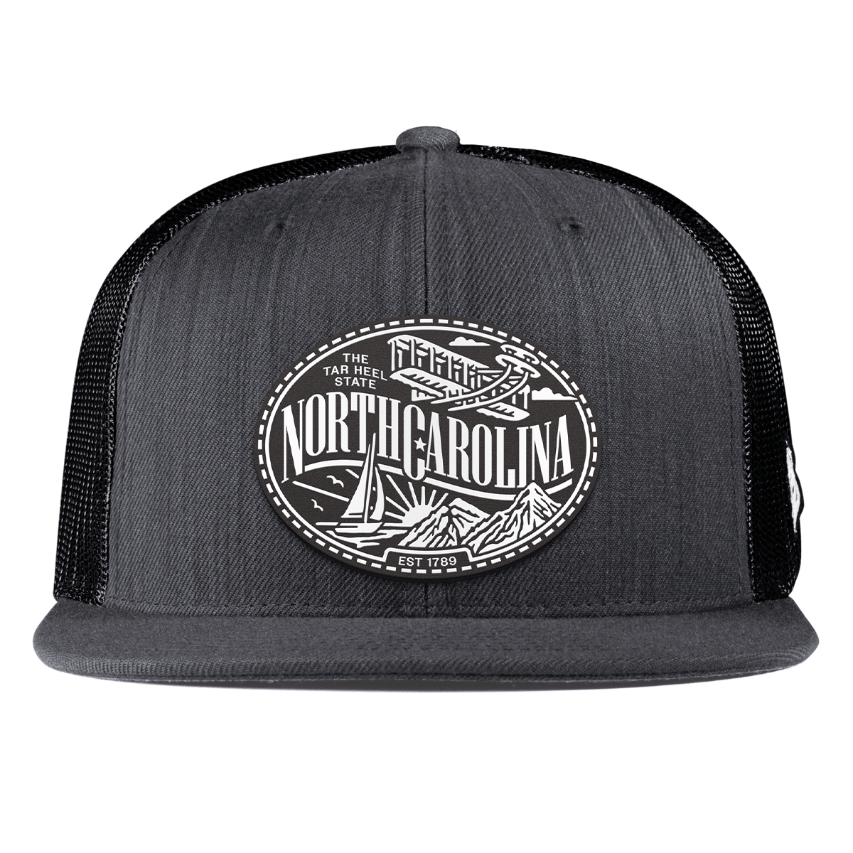 North Carolina Traveler Flat Trucker Charcoal