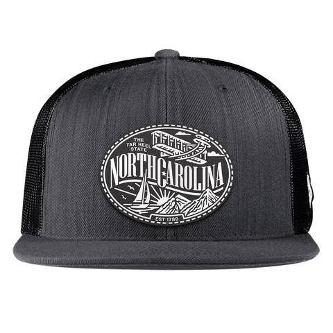 North Carolina Traveler Flat Trucker Charcoal
