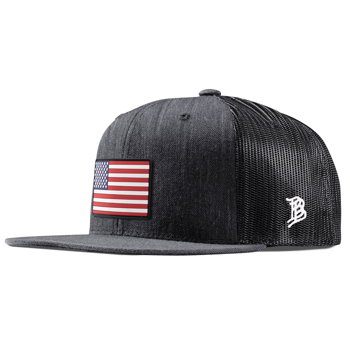 Old Glory PVC Flat Trucker Charcoal