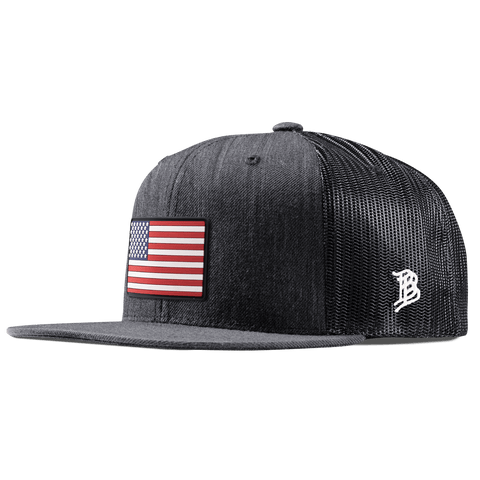 Old Glory PVC Flat Trucker Charcoal