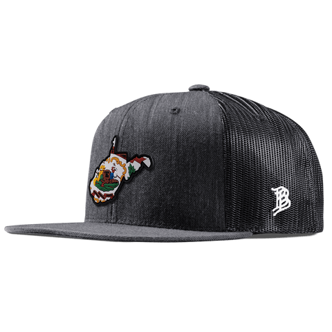 West Virginia 35 PVC Flat Trucker Charcoal