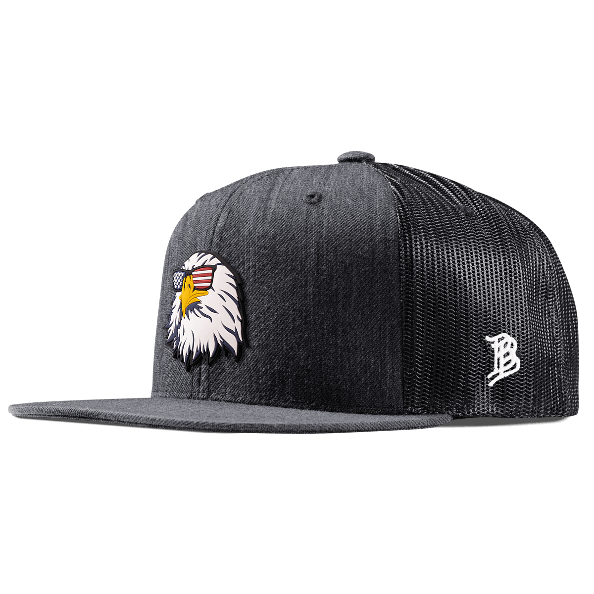 Party Eagle PVC Flat Trucker Back Charcoal