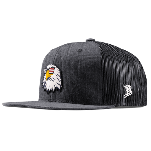 Party Eagle PVC Flat Trucker Back Charcoal