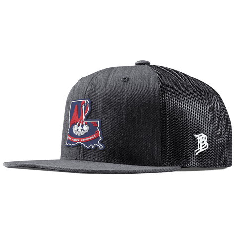 Louisiana Patriot Series Flat Trucker Charcoal