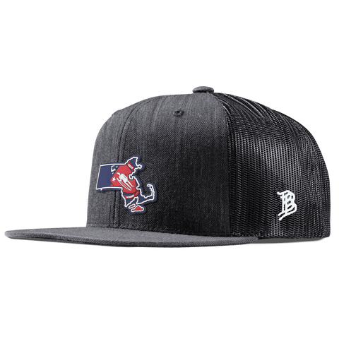 Massachusetts Patriot Series Flat Trucker Charcoal