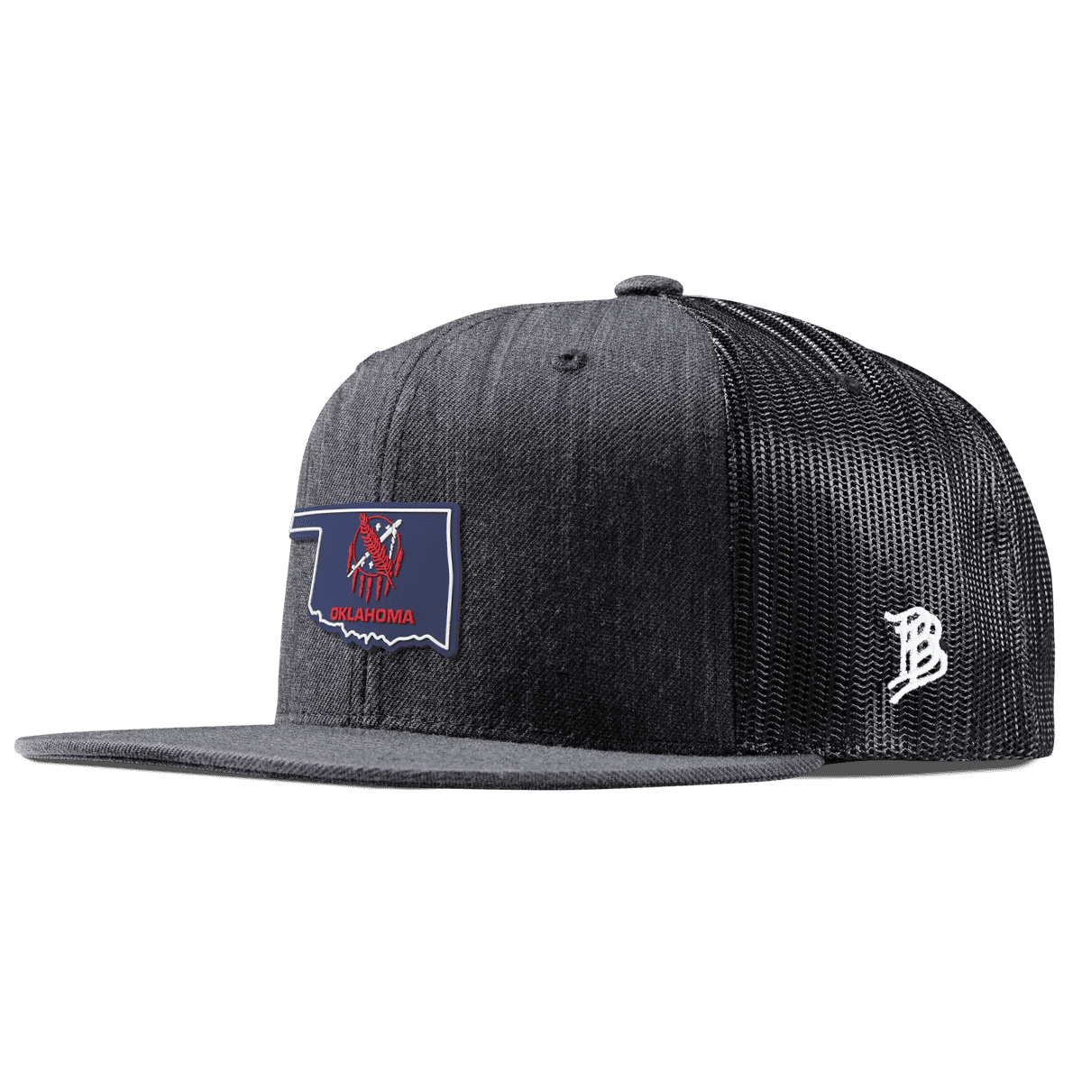 Oklahoma Patriot Series Flat Trucker Charcoal