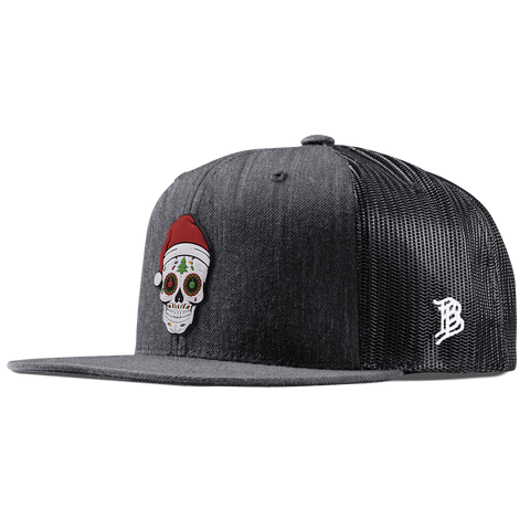 Santa Skull PVC Flat Trucker Charcoal
