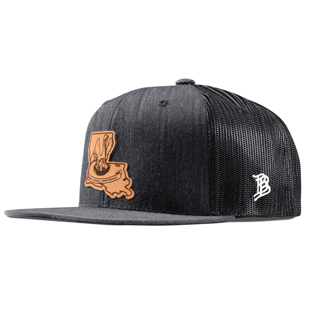 Louisiana 18 Flat Trucker Charcoal