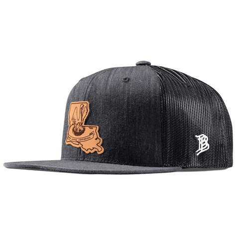 Louisiana 18 Flat Trucker Charcoal