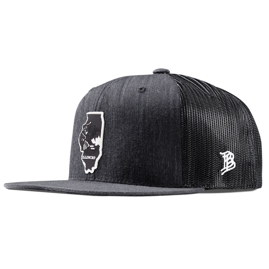 Illinois Vintage Flat Trucker  Charcoal