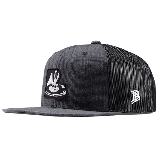 Louisiana Vintage Flat Trucker  Charcoal