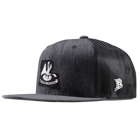Louisiana Vintage Flat Trucker  Charcoal