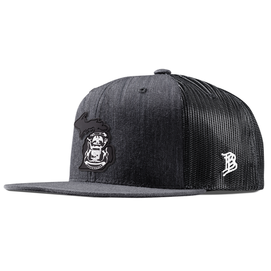 Michigan Vintage Flat Trucker  Charcoal