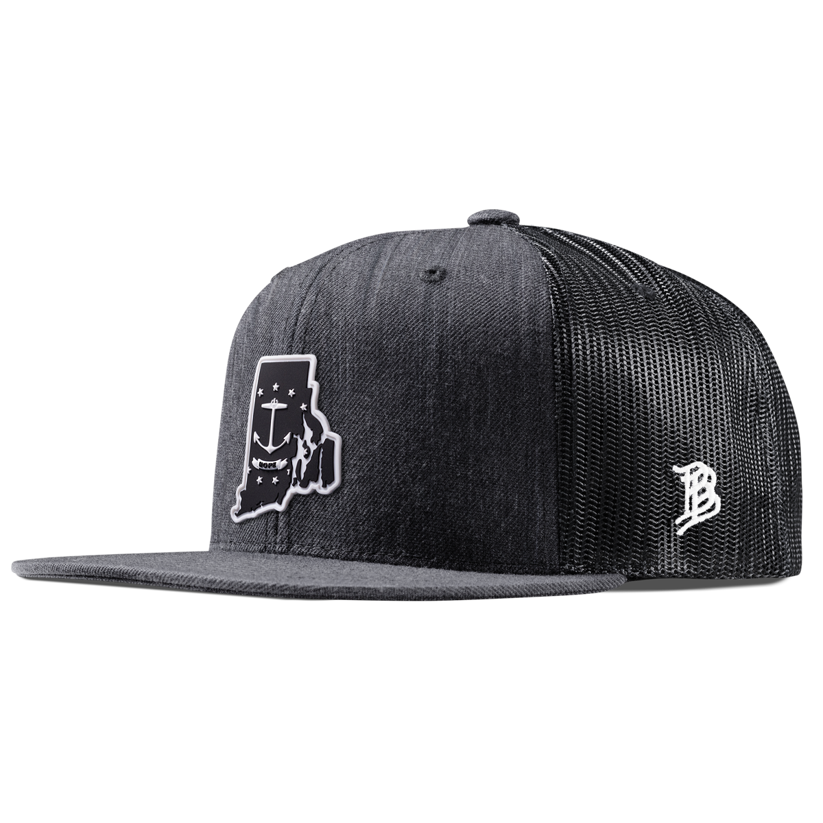 Rhode Island Vintage Flat Trucker  Charcoal