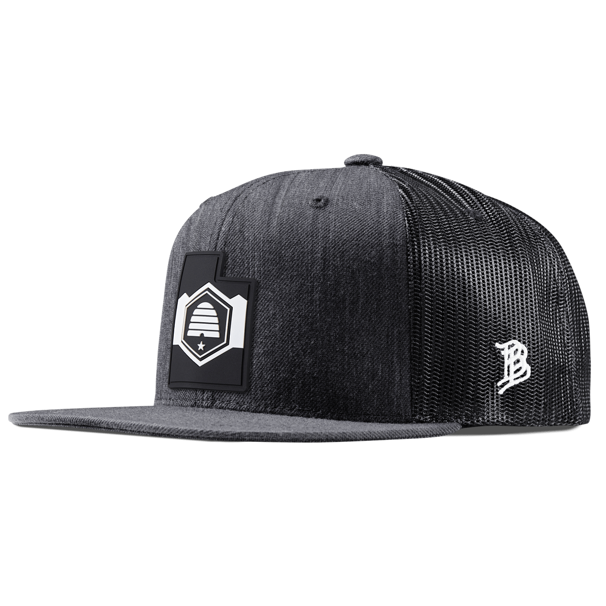 Utah Vintage Flat Trucker  Charcoal
