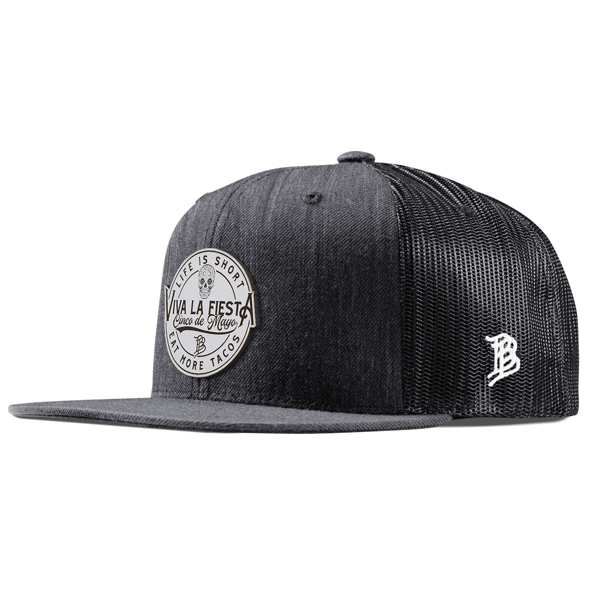 Branded Fiesta Flat Trucker Charcoal