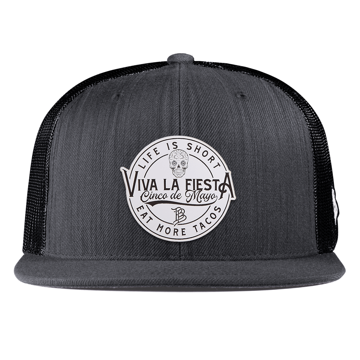 Branded Fiesta Flat Trucker Charcoal