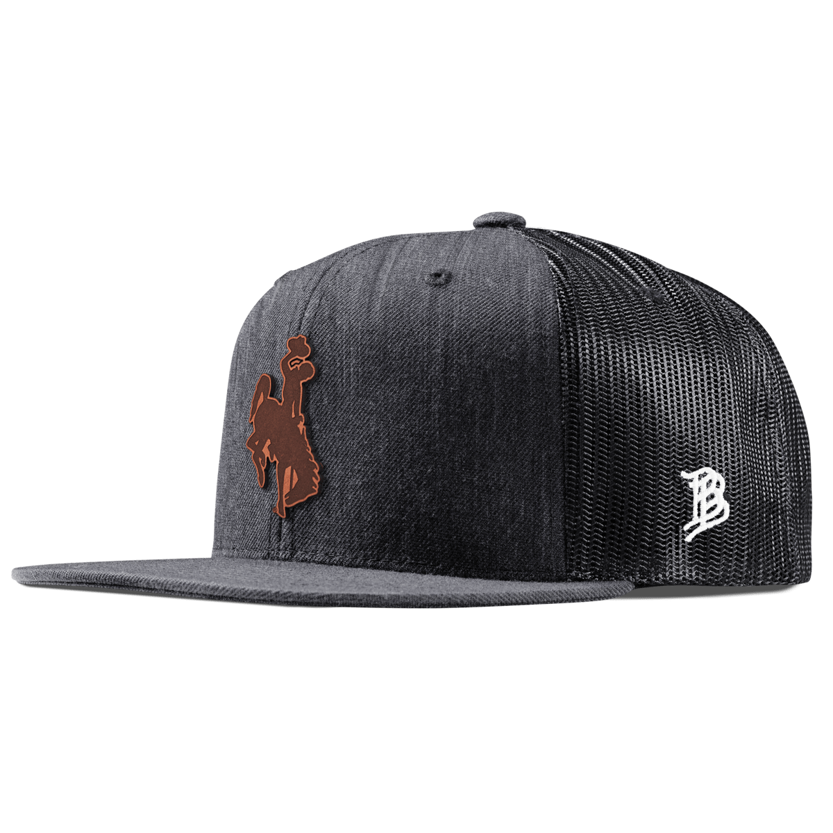 Wyoming Cowboy Flat Trucker Dark Logo