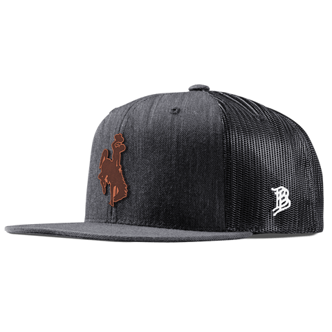 Wyoming Cowboy Flat Trucker Dark Logo