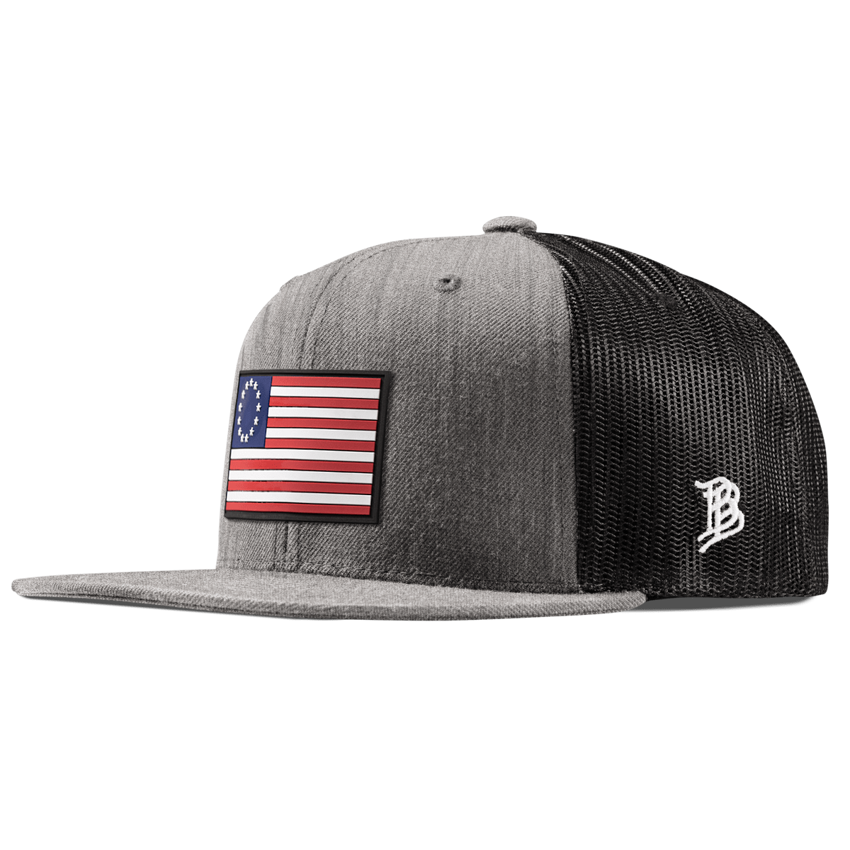 1776 PVC Flat Trucker Heather Gray