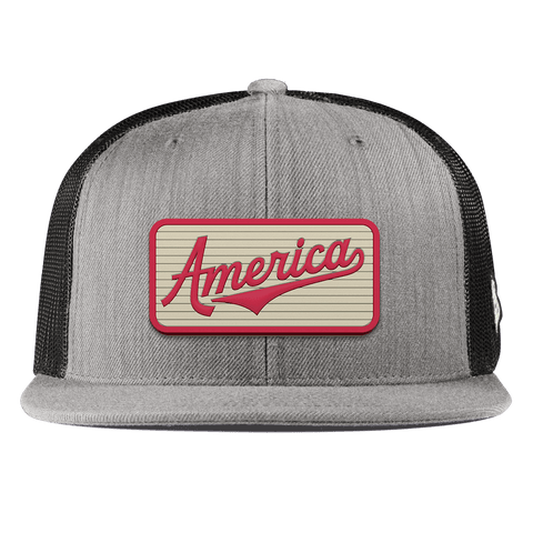 America Badge Flat Trucker